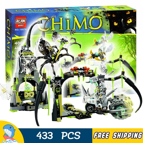 406pcs Spinlyn's Cavern Spider Queen Rhino Bike 10078 Figure Building Blocks Boys Assemble Toys Hobby Compatible With LegoING