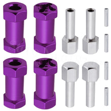 4pcs Aluminum RC Car 12mm Hex Wheel Hub Drive Adaptor 15/20/25mm Extension Combiner Coupler for 1/10 RC Crawler Axial SCX10 D90