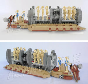 565pcs New Space Wars Battle Droid Troop Carrier 10374 Model Building Blocks Gifts Sets Boys Robots Ship Compatible With Lego