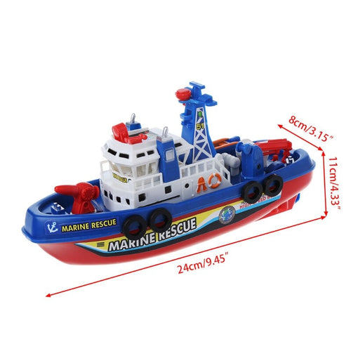 Electric Boat Children Marine Rescue Toys Navigation Warship Toy Birthday Gift