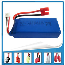 7.4V 2500mAh 25c for Syma X8W quadrocopter high capacity Model aircraft rechargeable lipo battery For T plug of NO:4 2S battery
