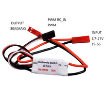 30A 1-6s Electronic Switch PWM 3.7-27V Input for RC FPV Models FPV Airplane Led Light Controller Engine RC Switch Interruptor