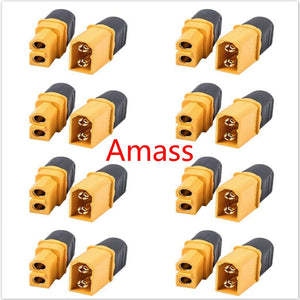 10 x Amass XT60+ Plug Connector With Sheath Housing 5 Male 5 Female (5 Pair ) servo spare parts