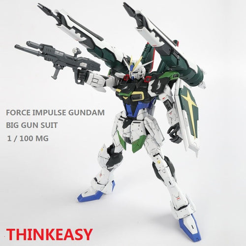 Gundam Model MG 1/100 ZGMF-X10A FORCE IMPULSE GUNDAM BIG GUN SET Armor Unchained Mobile Suit Kids Toys
