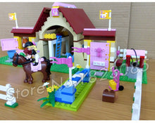 400pcs Friends Heartlake City Stables Mia Farm Horse 10163 Model Building Blocks Assemble Children Toys Compatible With LegoING