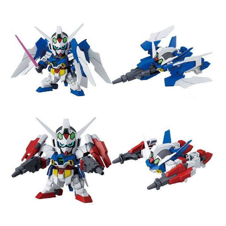 Hot uper Deformed Mobile Suit Gundam AGE SD FIGHTER Assembly AGE-2N/DB 2 MODE model toys with rack collection for kids gifts