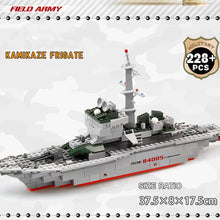 228pcs/set Cruiser Building Block Brick Army Military Ship Model Battle War Ship Navy Vessel Boat Desktop toy Children's gift