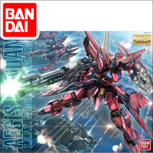 Japaness BANDAI Original Gundam MG 1/100 Model SEED AEGIS GUNDAM Mobile Suit Kids Toys With Holder
