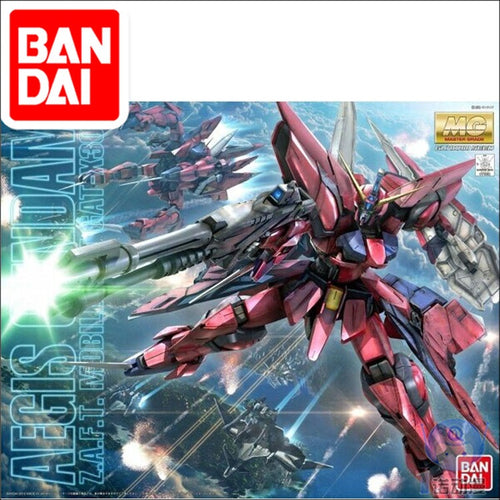 Japaness BANDAI Original Gundam MG 1/100 Model SEED AEGIS GUNDAM Mobile Suit Kids Toys With Holder