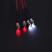 4 LED Headlight 3mm White/Red Light RC Car Parts for TRAXXAS HSP HPI REDCAT Axial SCX10 Remote Control Toys Accessories