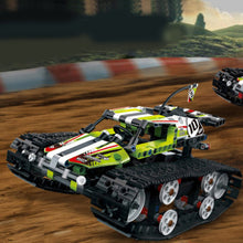 MoFun-13023 410pcs DIY Electric RC Car 2.4G 4CH USB Charging Building Block Simulated Tracked High Speed Cars Toys For Children