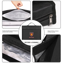 Security Fireproof Bag & Battery Bag, Protect Your Valuables, Documents, Money, Jewelry, Battery, Zipper Closure,380*280*75mm