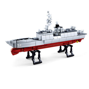 Submarine Military Ship Aircrafted Carrier Warship Battle Cruiser Frigate Model Building Blocks Bricks Toys Compatible Legoes