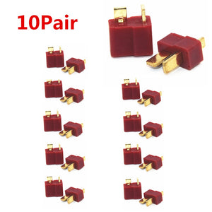 10 Pairs T Plug Male & Female Deans Connectors Style For RC LiPo Battery New