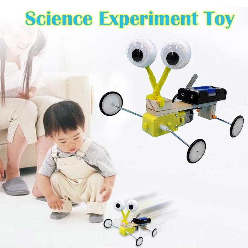Creative DIY Wooden Remote Control Electric Robot Reptile Model Children Science Experiment Toys Invention Kids Science Toys