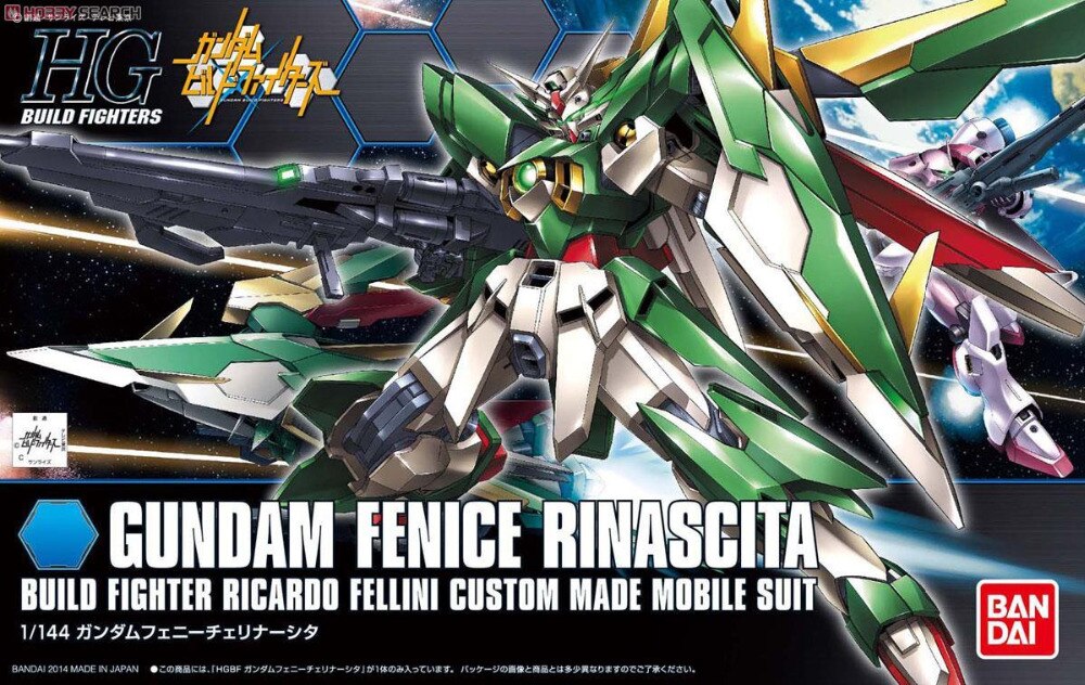 Bandai Gundam Model HG 1/144 WING ZERO 0 FENICE RINASCITA GUNDAM NT Mobile Suit Kids Toys