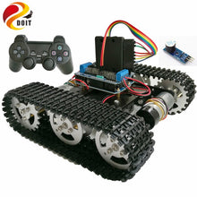 DOIT Wireless Control Smart RC Robot Kit by PS2 joystick Tank Car Chassis with Uno R3 Motor Shield DIY game playstation