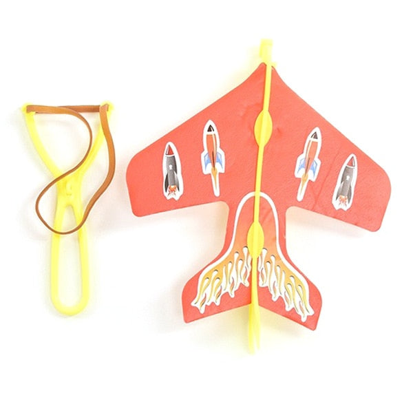 child Puzzle Emitting catapult aircraft DIY Flying Toys