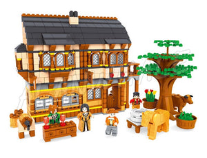1722pcs Castle Series Medieval Market Village Assemble DIY Model Building Blocks Children Gifts sets Compatible with Lego