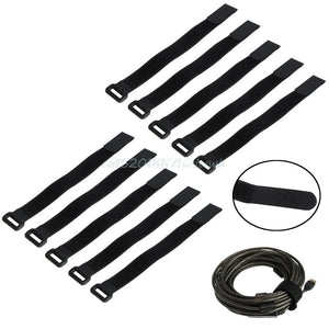 10X 30*2cm Strong For RC Battery Tie Down Strap Reusable Antiskid Cable Straps Black