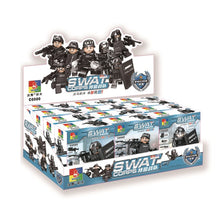 12 Types Small Particle DIY Puzzle Assembly SWAT Team Doll Building Block Toys for Children Playing Family Entertainment Kits