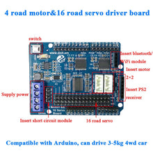 2ch 4ch DC Motor driver 16 way Servo Drive shield Board for Arduino 2wd 4wd RC Smart Robot Tank Car DIY robotic arm robotics