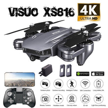 Visuo XS816 FPV Drone 4K 20 minutes Dual Camera Optical Flow Positioning Foldable Selfie RC Quadcopter With Camera Dron Toys