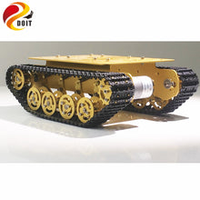 DOIT TS100 Metal Rc Robot Tank Car Chassis Shock Absorption Car With Suspension System Crawler Caterpillar for Arduino DIY Toy
