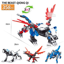 Animal transform Dragon Chinese zodiac signs assembled building block bricks Compatible Legoed kids kits toys Children gift