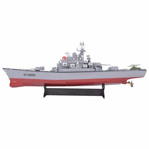 RC Boat 1:250 WarShip Remote Control Military Battleship Central Command Cockpit Seaplane Electronic Model For Kids Hobby Toys