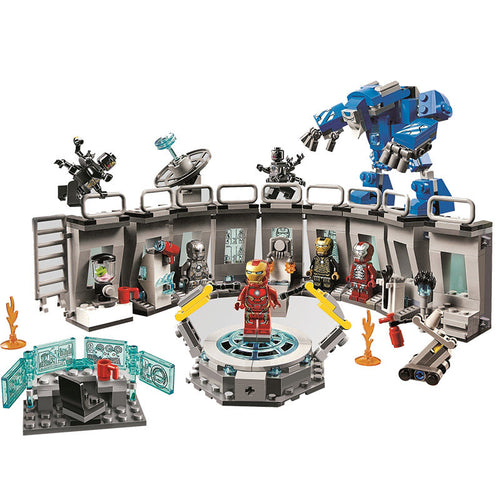 76125 76126 Marvel Avengers Endgame Iron Man Hall of Armor Building Blocks Kit Bricks Classic Movie Model Compatible Assembled