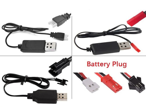Free Shipping 3.7V battery USB Charger Cable SM JST MX2.0-2P For R/C Racing Car Toys Quadcopter Helicopter Drone Spare Parts