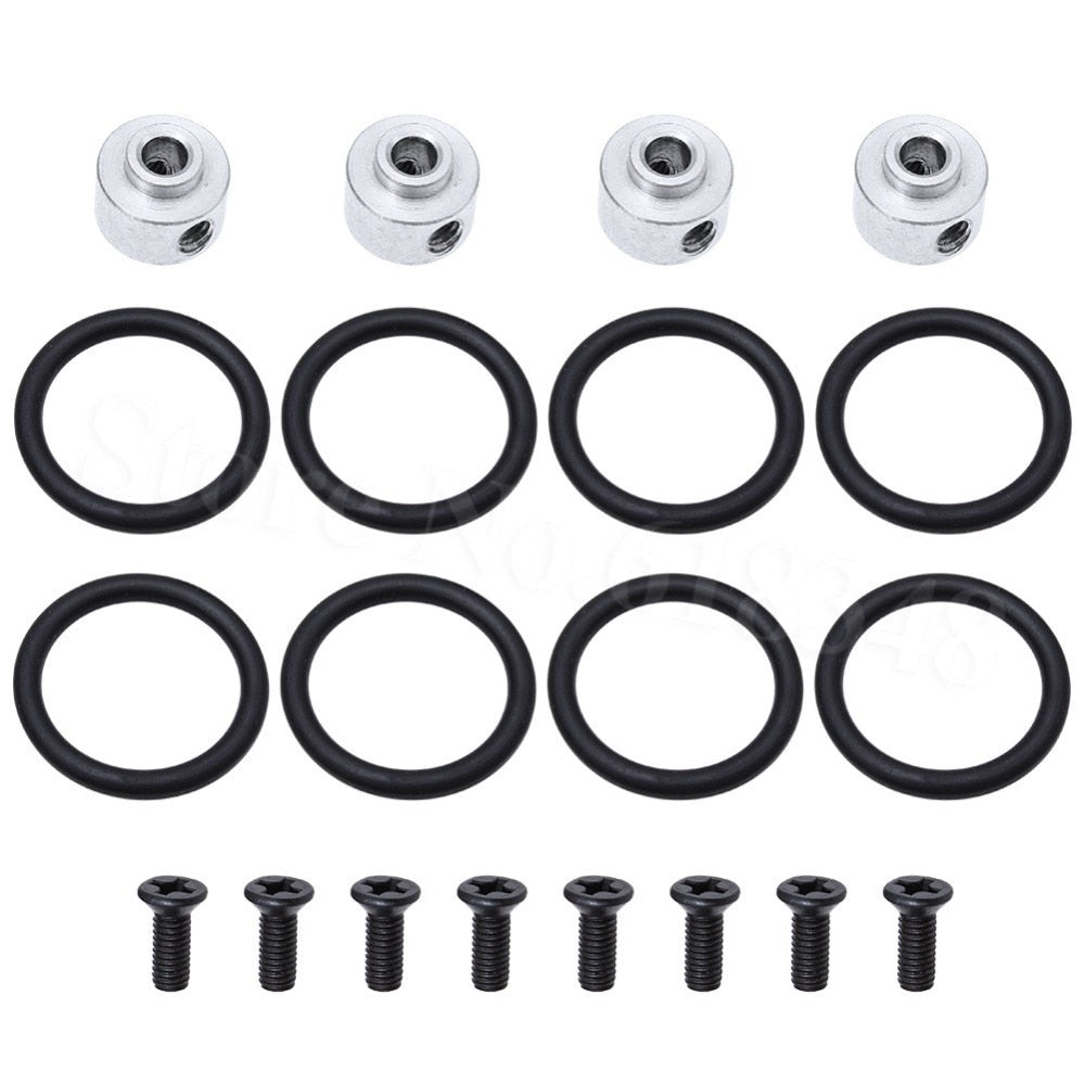 4pcs Airplane Propeller 3.17mm Prop Adapter Prop Saver with Screws Rubber O Rings Kit Electric Brushless Motor Shaft RC Parts