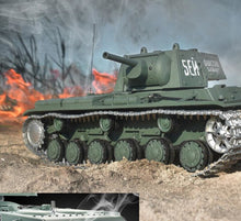 Russia KV-1 Armored Remote Control Battle Tank Model 1:16 Metal/Plastic Turret Rotation Simulation Light Sound Smoke Boy RC Tank