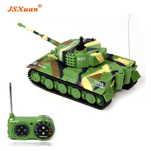 JSXuan Simulation German RC Tiger Tank 14 CH 1:72 Remote Control Simulated Panzer Mini RC Tanks For Child Toy kids gift