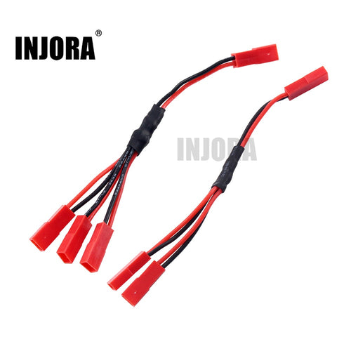 INJORA 1Pcs TRX4 ESC Battery JST Female Connector Y Cable for 1/10 RC Crawler Car Traxxas TRX-4 82046-4