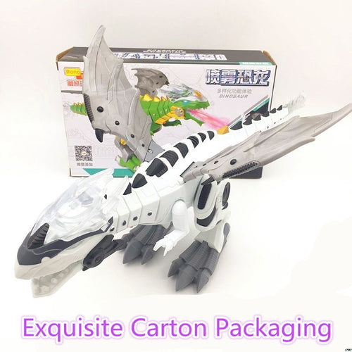 Interactive Dinosaur Dancing Walking Spray Mist Breathing Toy Child Gifts Robot Model DIY Toys