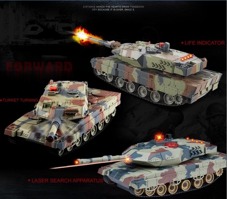 Remote con tank HQ516 1/24 large rc battle tank A6 Infrared Fighting tank remote control tank kids rc toy gifts vs KT002-4