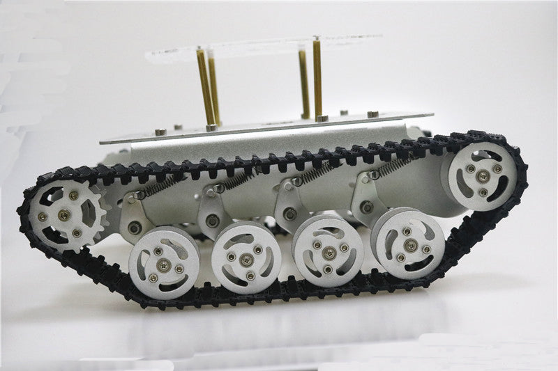 Metal Shock Absorper Smart Robot Tank Chassis With Dual DC Motor Plastic Tracks Aluminum Alloy Wheels For Arduino Project TS100