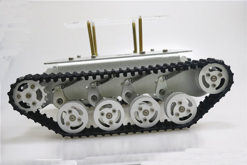 Metal Shock Absorper Smart Robot Tank Chassis With Dual DC Motor Plastic Tracks Aluminum Alloy Wheels For Arduino Project TS100
