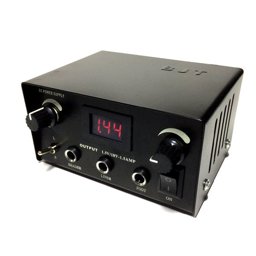 New High duty Digital DUAL Tattoo Power Supply Black LEDTattoo ink Power Supply box machine gun liner shader plug