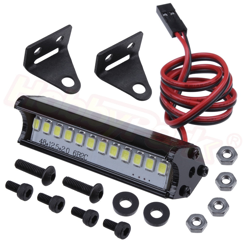 RC Rock Crawler LED Light Bar Spotlight Dome Simulation for Traxxas Trx-4 Trx4 Axial SCX10 90046 D90 Tamiya CC01 KM2 Body Shell