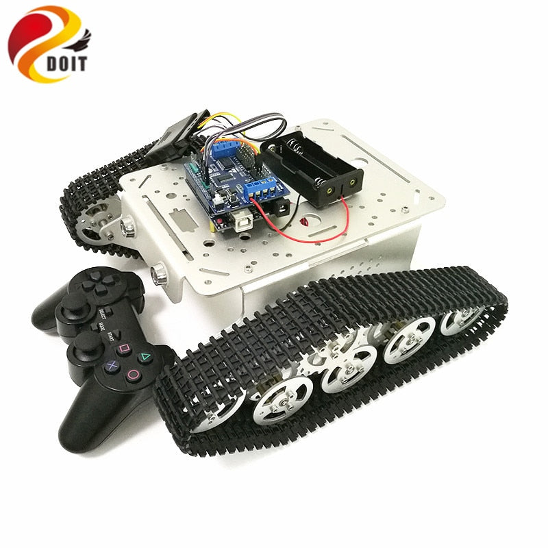 DOIT T300 Wireless Handle Control RC Tank Chassis with UNO R3 Board+Mo