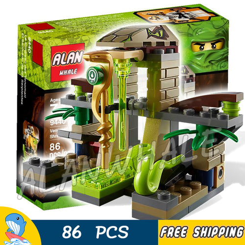 86pcs Ninja Venomari Shrine Zane ZX Snake Launch 9753 Figure Building Blocks Assemble Kids Toys Compatible With LegoING