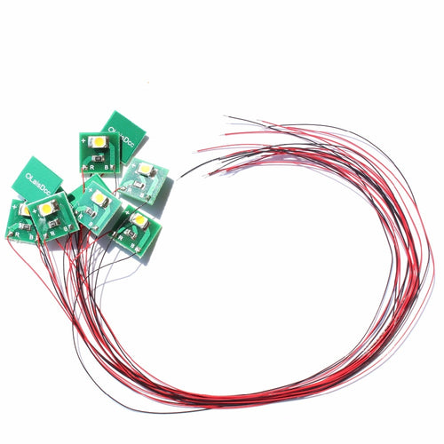 10pcs Pre Wired Warm White/Cold White/Red SMD 3528 Led Lamp Light Set 12V ~ 18V 860025/860040/860041/LaisDcc Brand