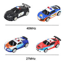 RC Car 20Km/h 1:58 Police Mini car 4Colors 3 Styles Radio Remote Control Car 2 Frequencies Shining Light Sound Gift For Children