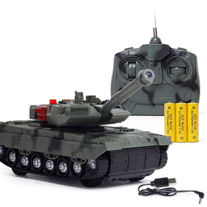 1 Set 4 Channels RC Tank Battle Tank With Light & Musical Tank Cannon 360 Degree Rotation RC Cars For Children Boy Gift