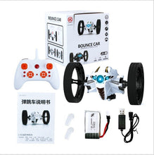 RC Car Remote Control Bounce Car 2.4G Jumping Car with Flexible Wheel Rotation LED Night Lights RC Robot Car for Boy Gift Toy