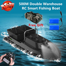 Free Bag Extra Battery Intelligent Wireless Control Double Hopper Bait Boat 500M 5 Level Wind RC Remote Control Fishing Boat