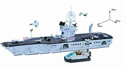 Enlighten Building Block Boat LARGE Military Navy Aircraft Carrier Battle Ship 1000pcs (Without Original Packing Box)